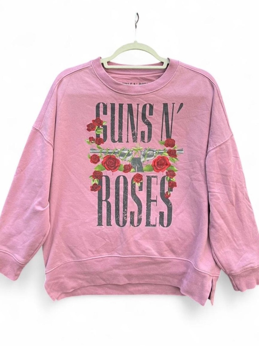 Guns N' Roses Pink oversized grunge Crewneck Sweatshirt